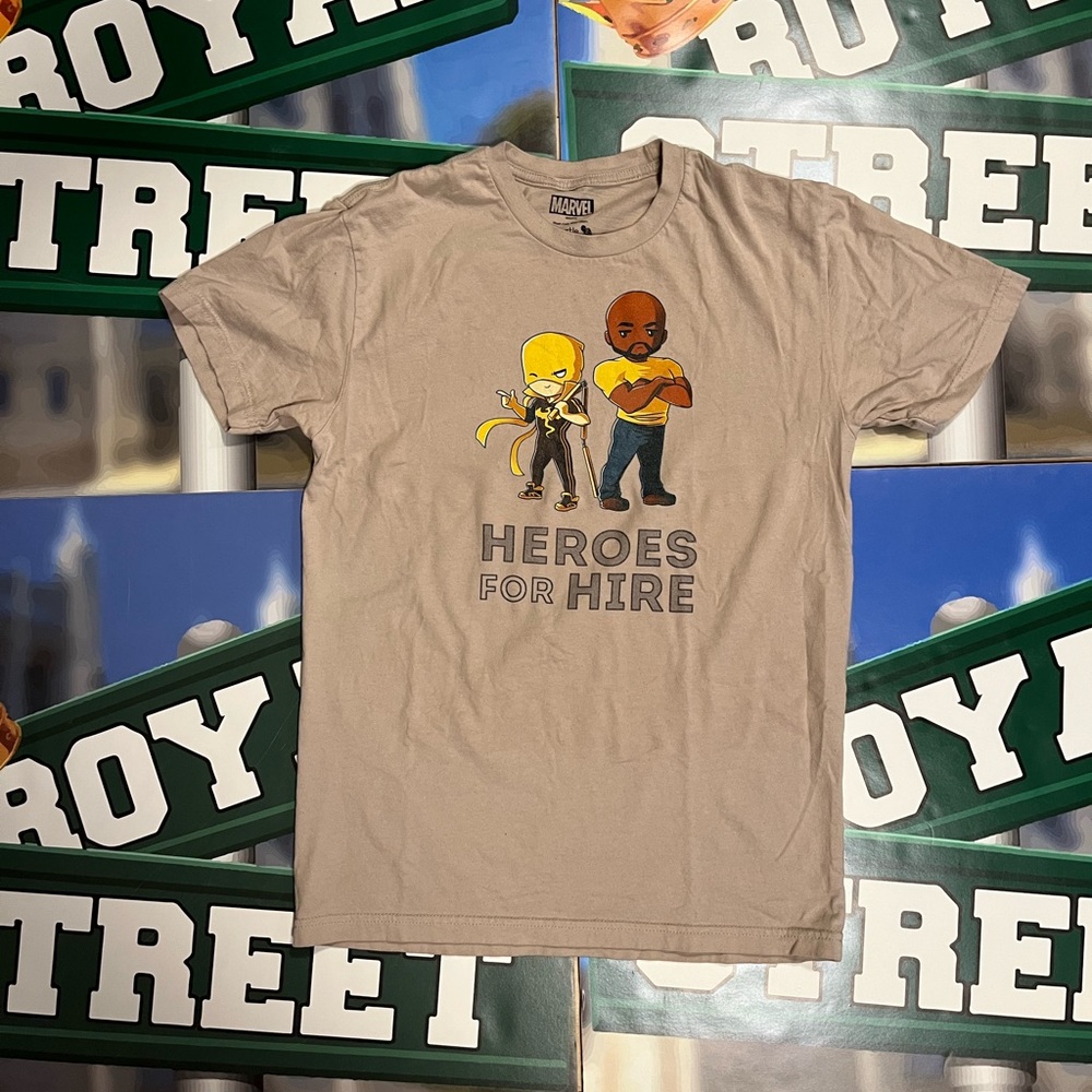 Marvel heroes for hire t shirt